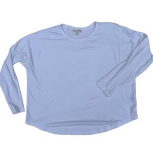 Treasure & Bond 100% Cotton Long Sleeve Tee in White, Size L